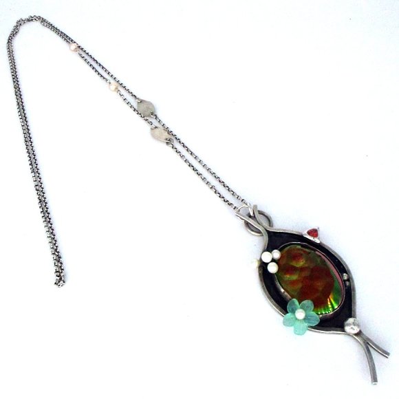 Intriguing Multi-Media Artisan Necklace - Picture 4 of 8